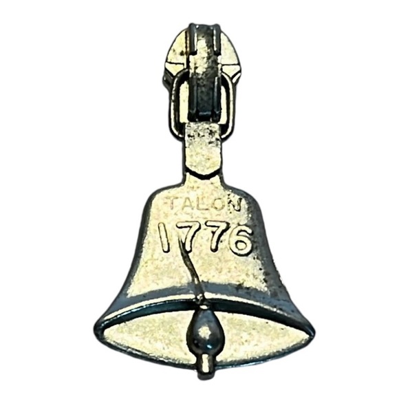 Vintage Talon 1776 Silver Tone Zipper Pull - Picture 1 of 2